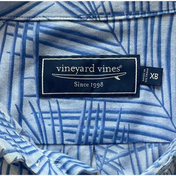 Vineyard Vines Mens Hawaiian Floral Print Short Sleeve Button Up Camp Shirt 1XB - Picture 4 of 7
